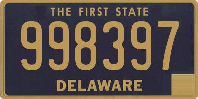 DE license plate 998397