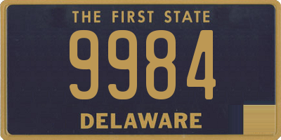 DE license plate 9984