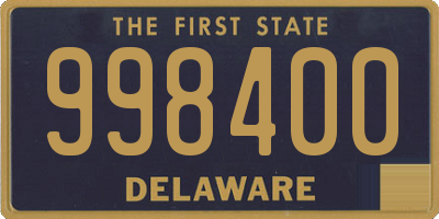 DE license plate 998400