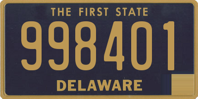 DE license plate 998401