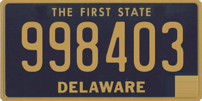 DE license plate 998403