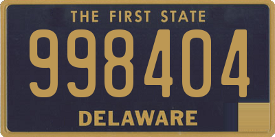 DE license plate 998404