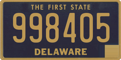 DE license plate 998405