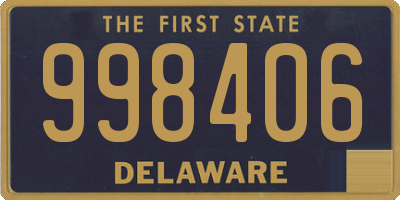 DE license plate 998406