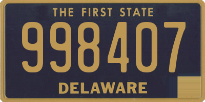 DE license plate 998407