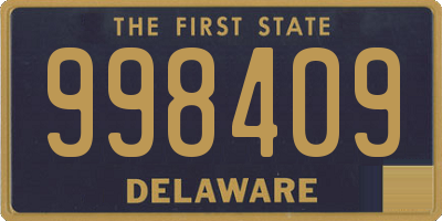 DE license plate 998409