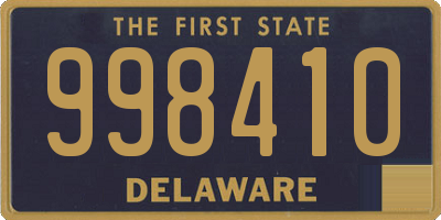 DE license plate 998410