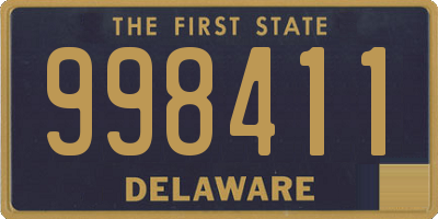 DE license plate 998411