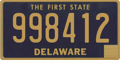 DE license plate 998412