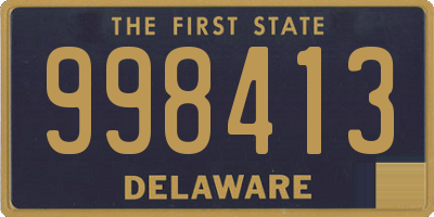 DE license plate 998413