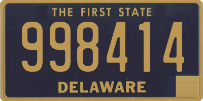 DE license plate 998414