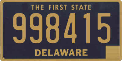 DE license plate 998415