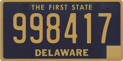 DE license plate 998417