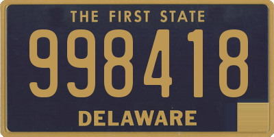 DE license plate 998418