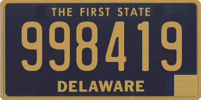 DE license plate 998419