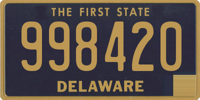 DE license plate 998420