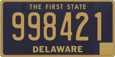 DE license plate 998421