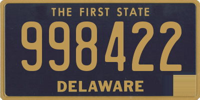 DE license plate 998422