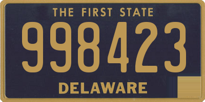 DE license plate 998423