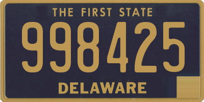 DE license plate 998425