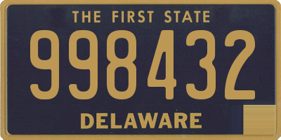 DE license plate 998432