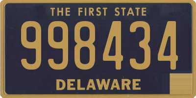 DE license plate 998434