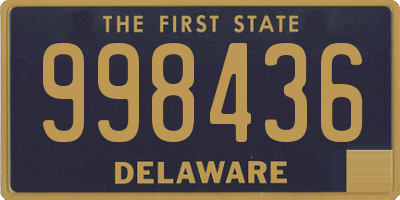 DE license plate 998436