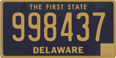 DE license plate 998437