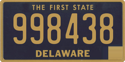 DE license plate 998438