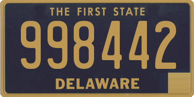 DE license plate 998442