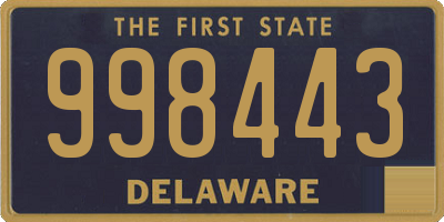 DE license plate 998443