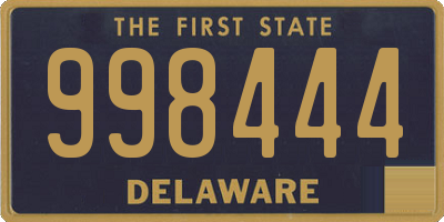 DE license plate 998444