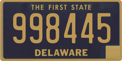 DE license plate 998445