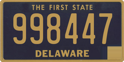 DE license plate 998447