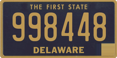 DE license plate 998448