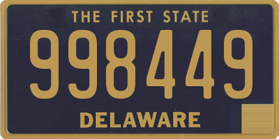 DE license plate 998449