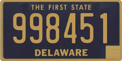 DE license plate 998451