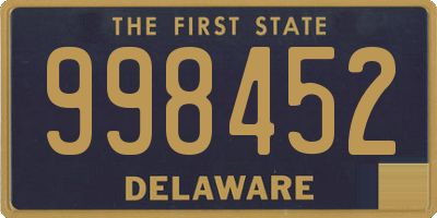 DE license plate 998452