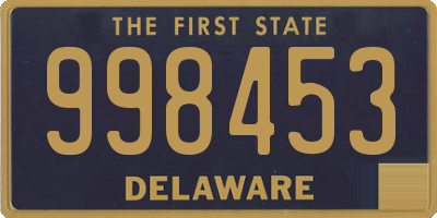 DE license plate 998453