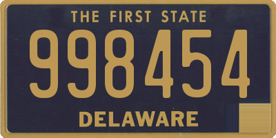 DE license plate 998454