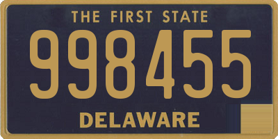 DE license plate 998455