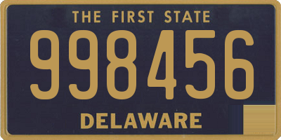 DE license plate 998456