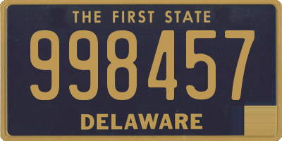 DE license plate 998457