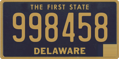 DE license plate 998458