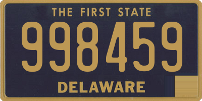 DE license plate 998459