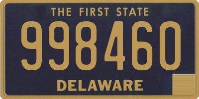 DE license plate 998460