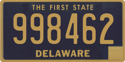 DE license plate 998462