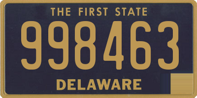 DE license plate 998463