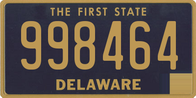 DE license plate 998464