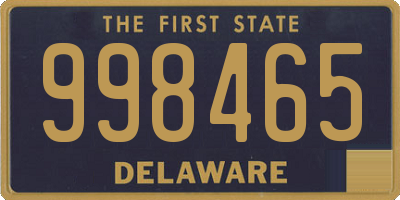 DE license plate 998465